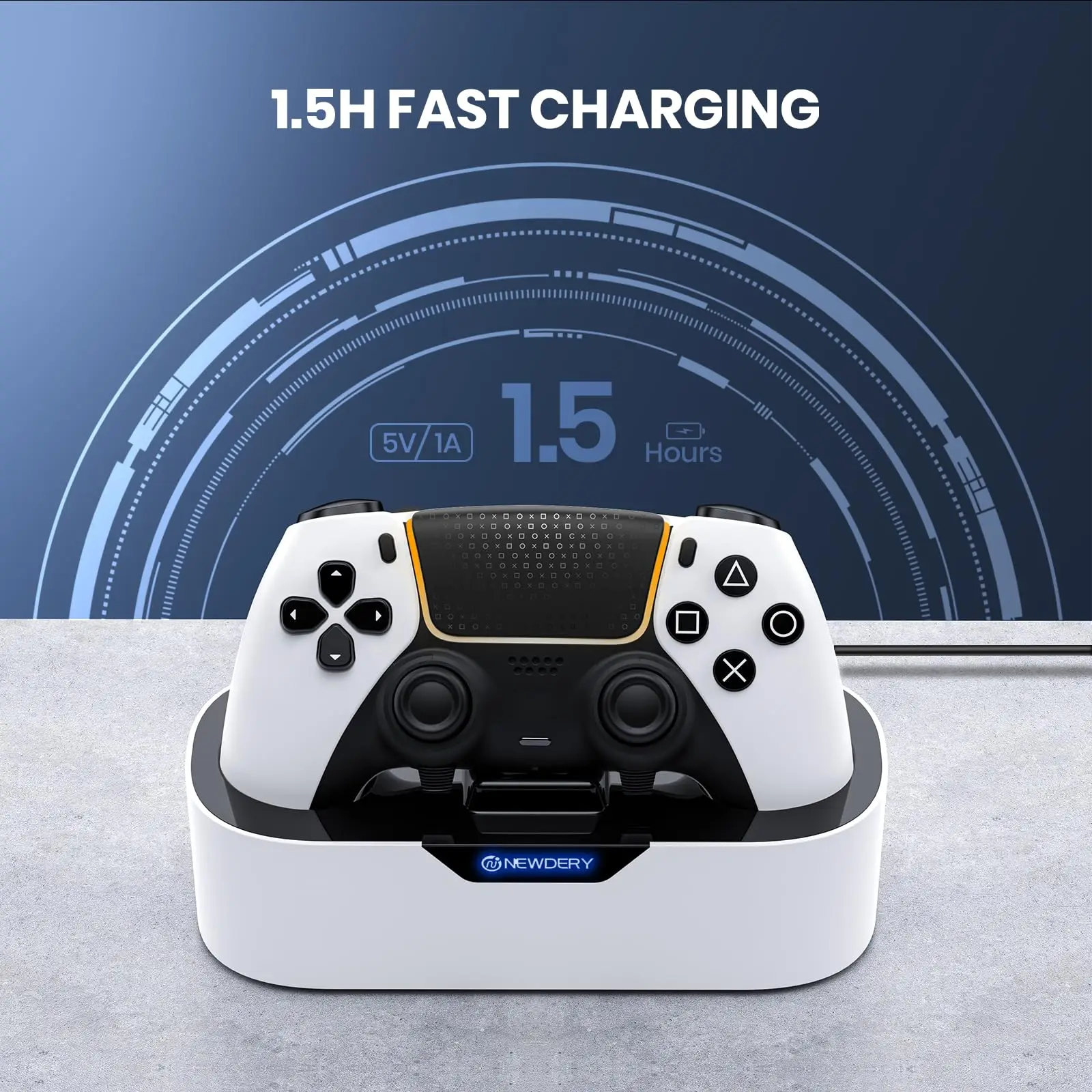 NEWDERY PS5 DualSense Controller Charging Dock - Image 2