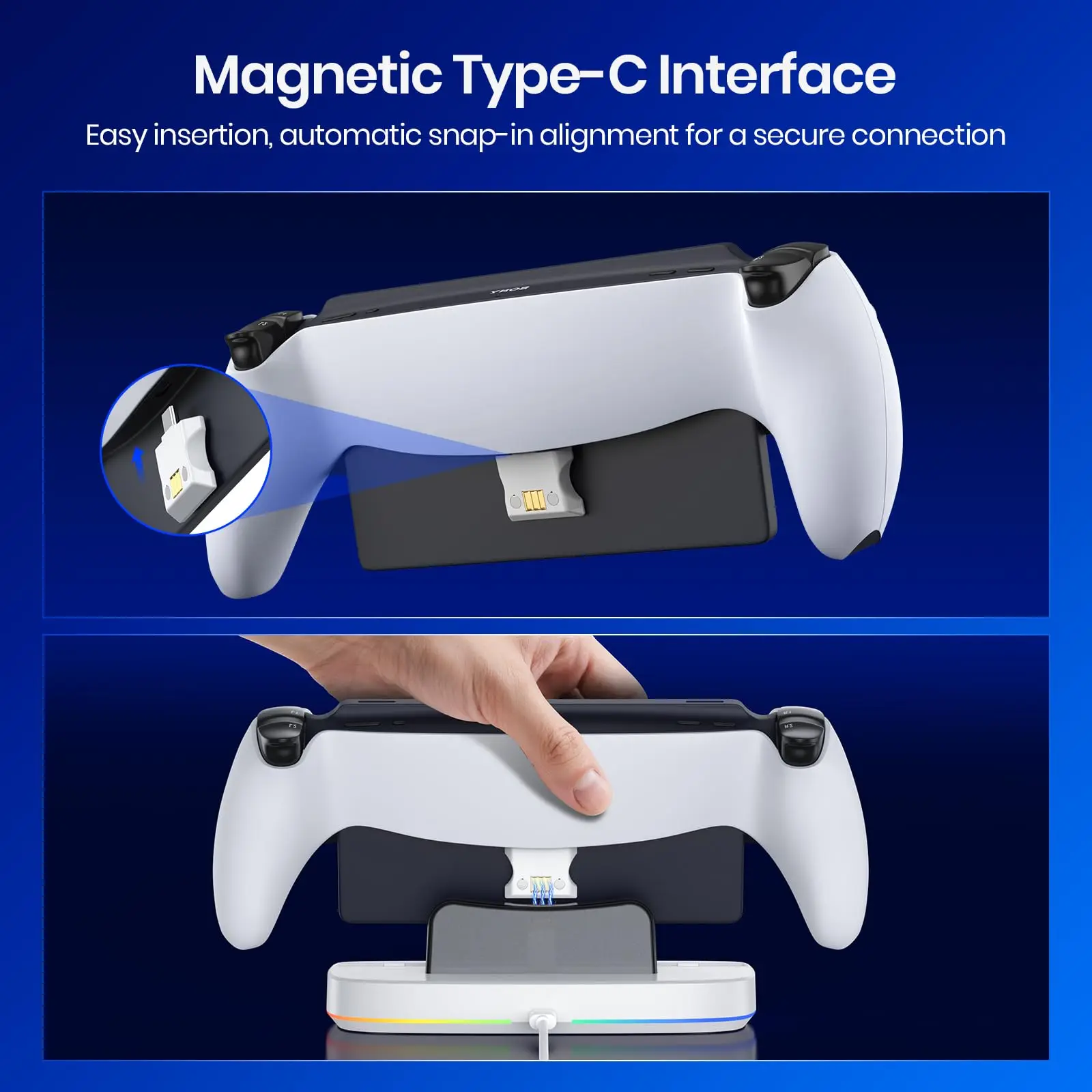 NEWDERY PS Portal Charging Dock with RGB Light - Image 3