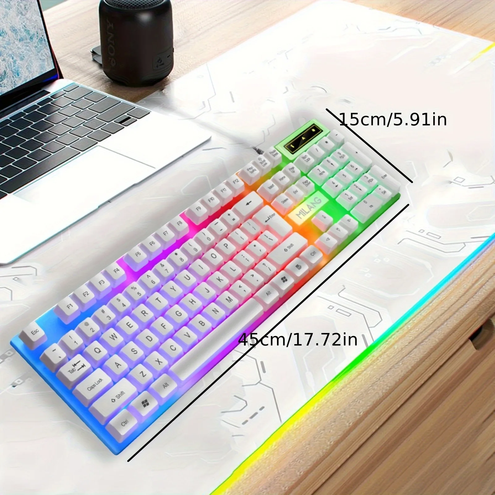 RGB Backlit Gaming Keyboard and Mouse Set, 104-Key Wired Combo - Image 5