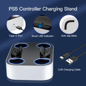 PS5 DualSense Controller Charging Station, Fast Charging Dock - Thumbnail Image 6