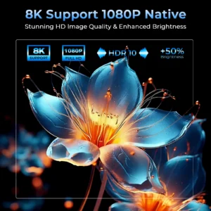 Lyncast X7 1080P Projector, 2000 ANSI, Android 14, Auto Focus - Thumbnail Image 3