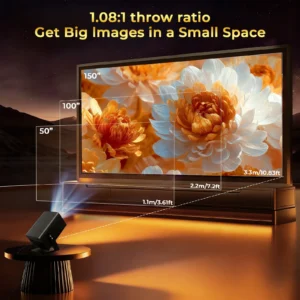 X7 AI Smart Projector, Android 14, 1080P, 1000 ANSI - Thumbnail Image 5