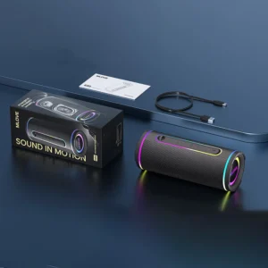 MLOVE E80 Portable Bluetooth Speaker with RGB Lighting - Thumbnail Image 6