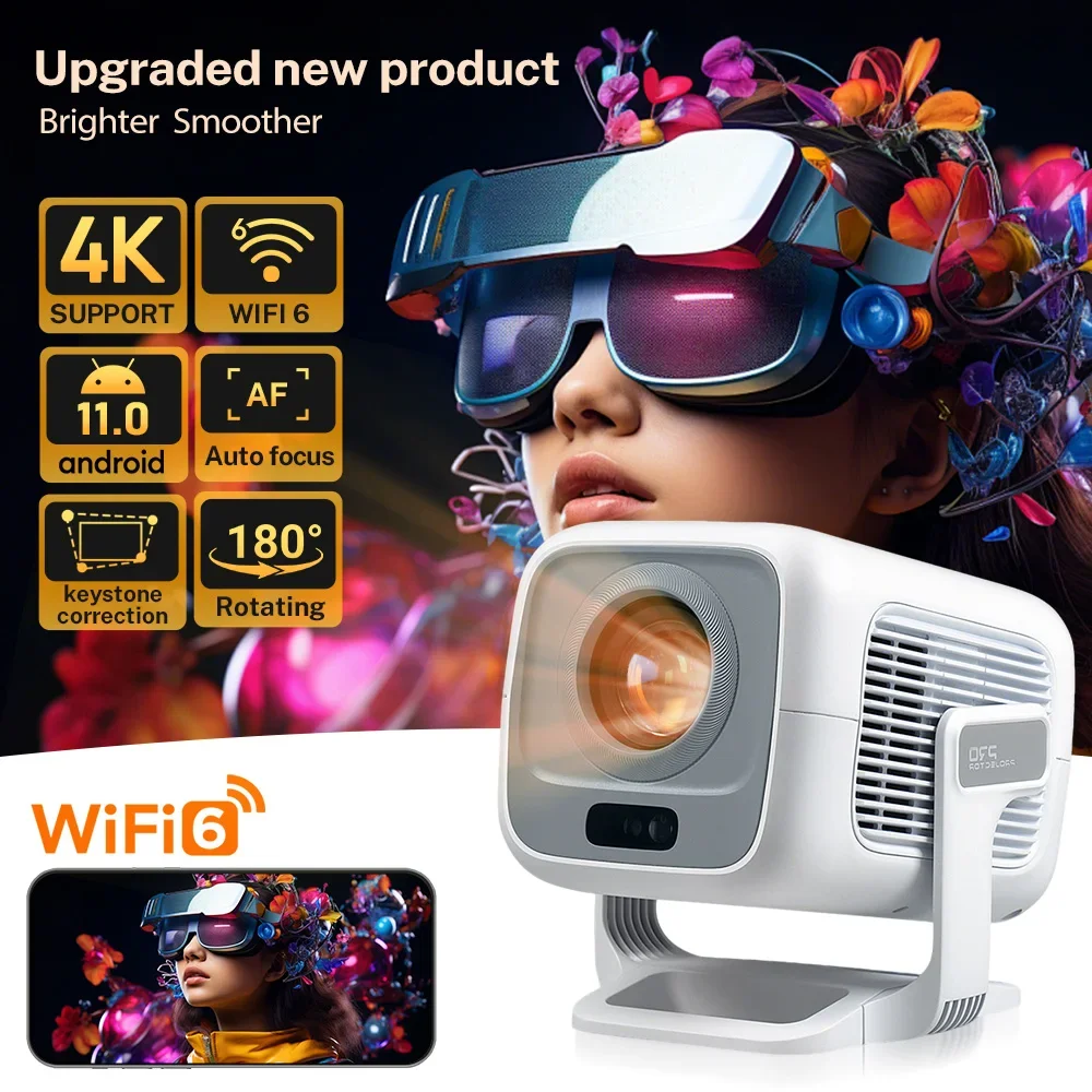 LynCast 4K X3AQ Projector, 1080P, 500 ANSI, Auto Focus - Image 1