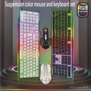 RGB Backlit Gaming Keyboard and Mouse Set, 104-Key Wired Combo - Thumbnail Image 6
