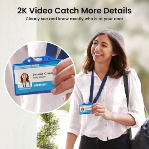 DEKCO 3MP Wireless Wi-Fi Video Doorbell with Chime - Thumbnail Image 4