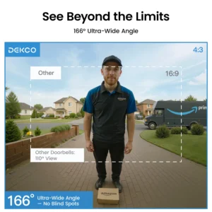 DEKCO 3MP Wireless Video Doorbell with AI Detection - Thumbnail Image 2