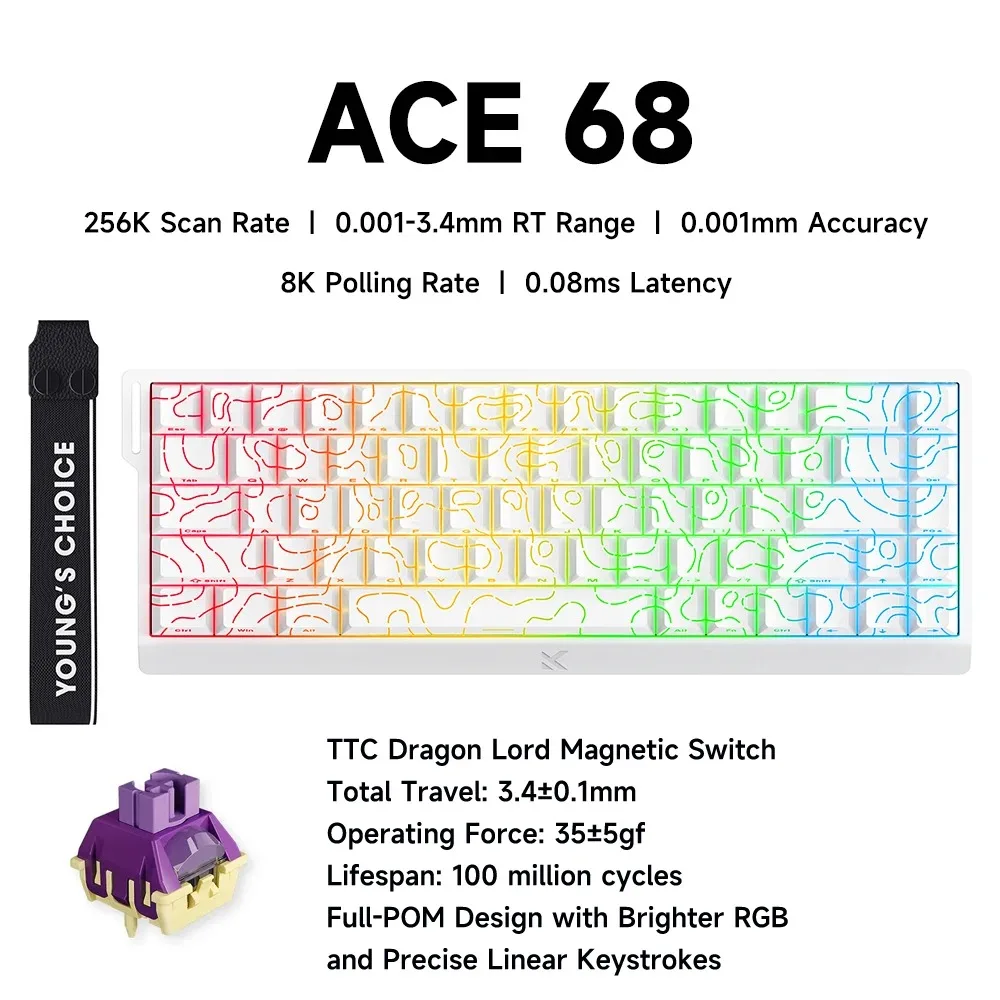 MCHOSE ACE 68 Magnetic Switch Gaming Keyboard - Image 6