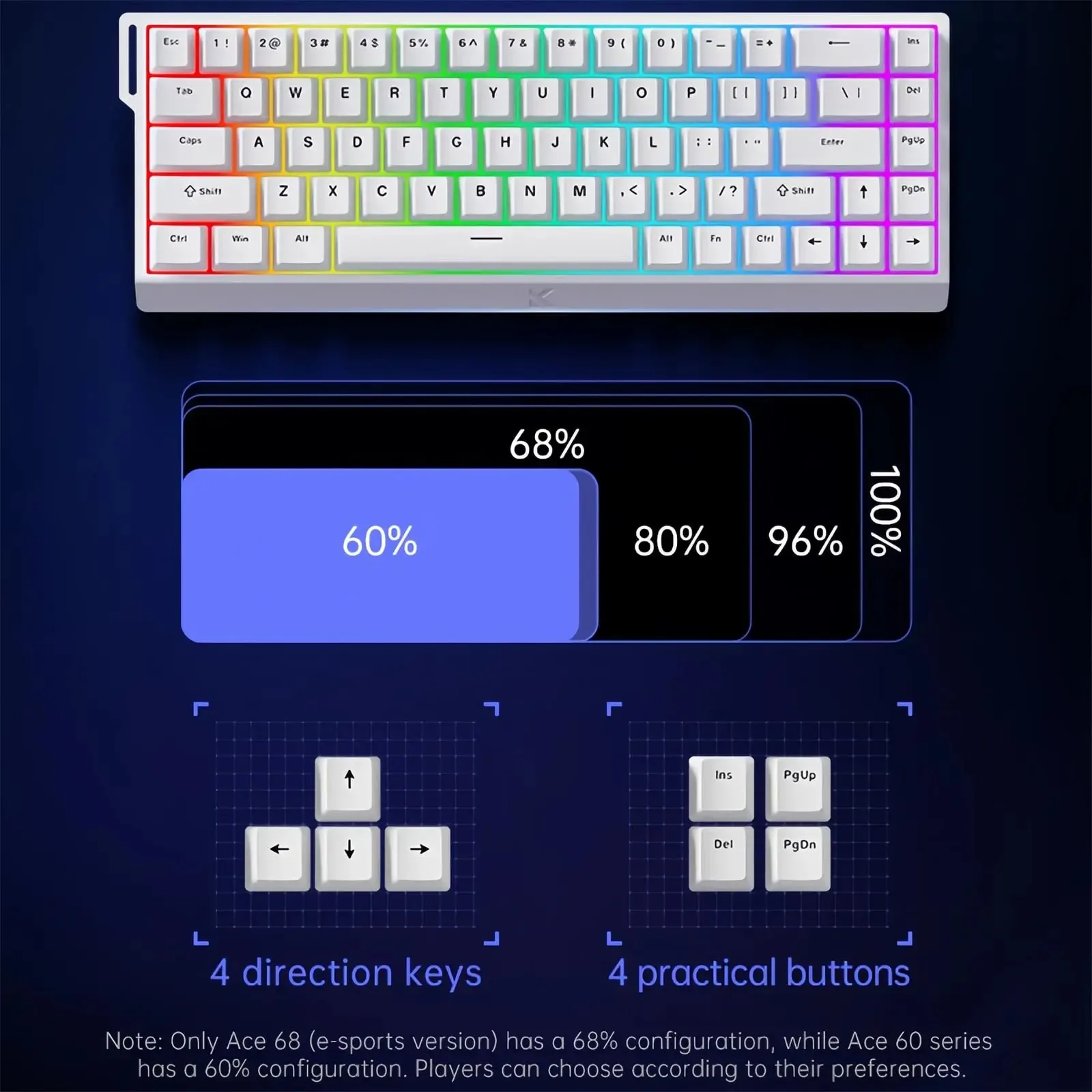 MCHOSE ACE 68 Magnetic Switch Gaming Keyboard - Image 5