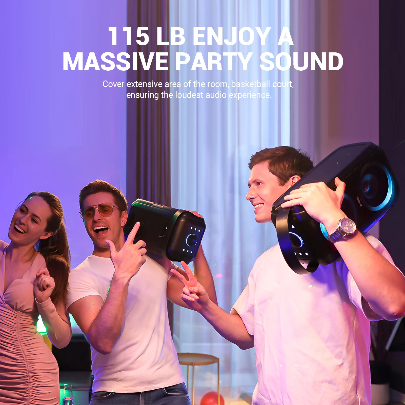 W-KING T9-2 80W RMS Portable Bluetooth Party Speaker - Image 2