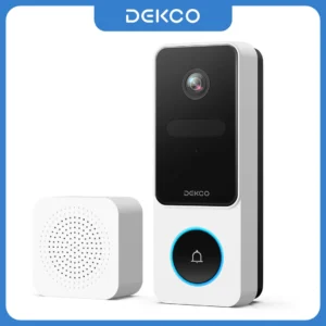 DEKCO 3MP Wireless Wi-Fi Video Doorbell with Chime
