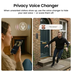 DEKCO 3MP Wireless Video Doorbell with AI Detection - Thumbnail Image 4