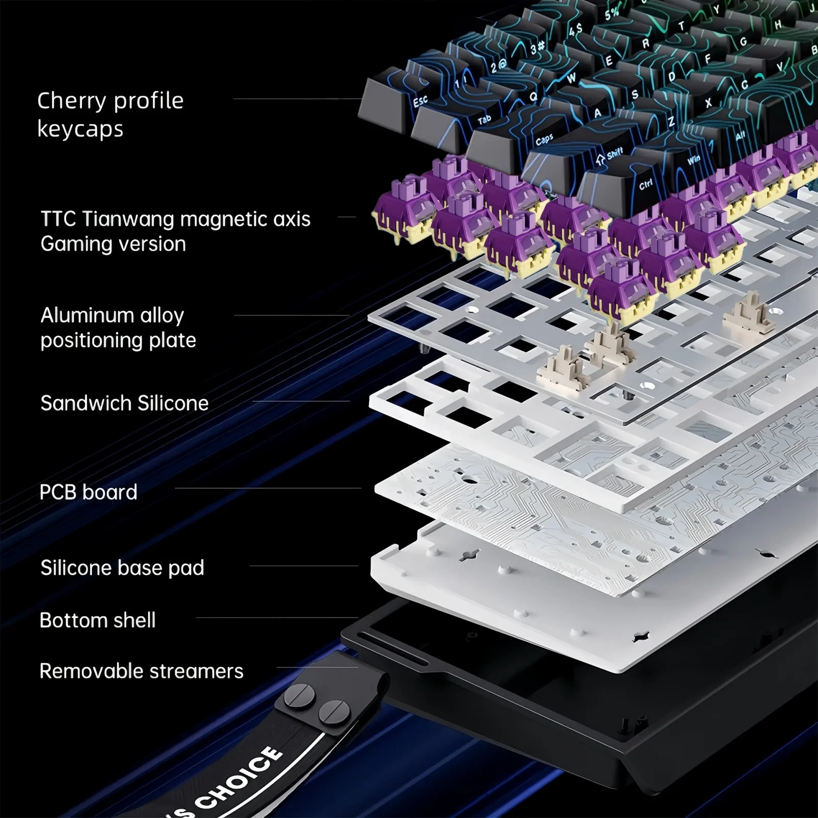 MCHOSE ACE 68 Magnetic Switch Gaming Keyboard - Image 3